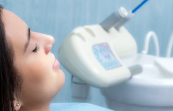 A woman under dental sedation.