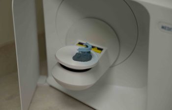 Digital dental scanner in action at the dental lab.